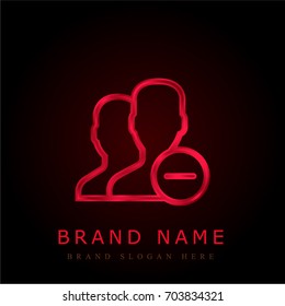 User red chromium metallic logo