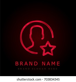 User red chromium metallic logo