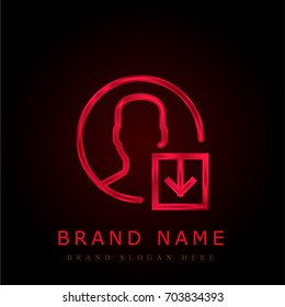User red chromium metallic logo