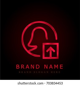 User red chromium metallic logo