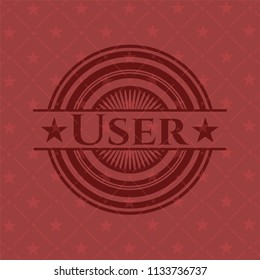 User red emblem. Retro