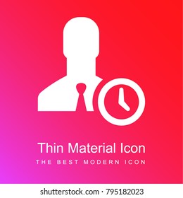 User red and pink gradient material white icon minimal design