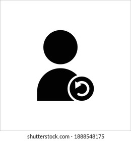 User refresh icon. admin symbols. Editable stroke. Simple illustration mobile concept and web design. Design template vector