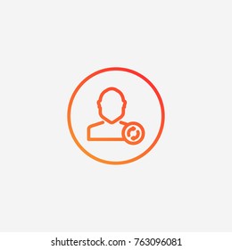 User refresh icon.gradient illustration isolated vector sign symbol