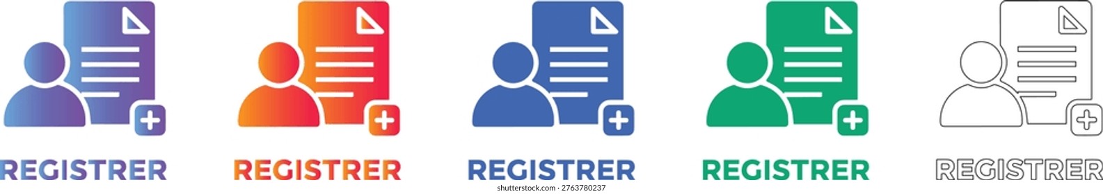 User Registration Icon Set vol 1073