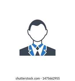 User related vector glyph icon. Isolated on white background. Vector illustration.