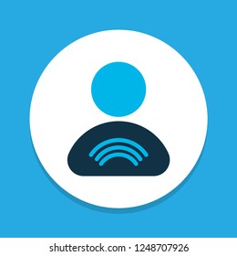 User relationship icon colored symbol. Premium quality isolated member element in trendy style.