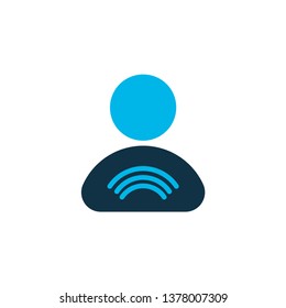 User relationship icon colored symbol. Premium quality isolated member element in trendy style.