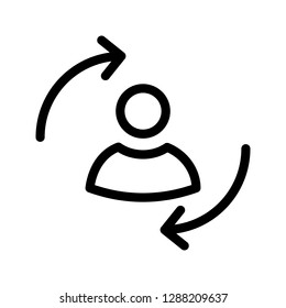 user reload line icon