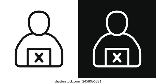 Symbol "Benutzerentfernung". Account-Löschungs- und Einschränkungssymbole.