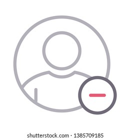 user remove color line icon