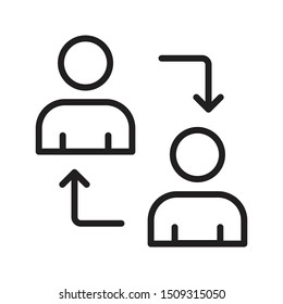 user replace thin line vector icon