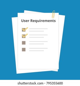 User Requirements Specifications Document, Vector Illustration