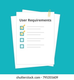 User Requirements Specifications Document, Vector Illustration