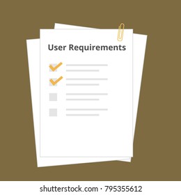 user requirements specifications document, Vector Illustration