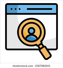 User Research Icon Element For Design