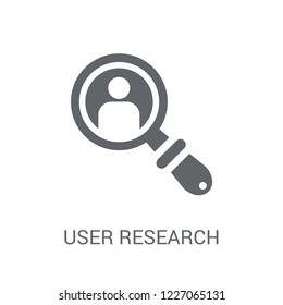User research icon. Trendy User research logo concept on white background from Technology collection. Suitable for use on web apps, mobile apps and print media.