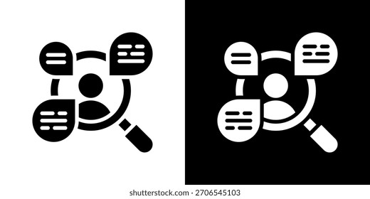 User Research Icon Vector Illustration. Flat Style Design Created For Creative Flexibility In Light And Dark Versions.