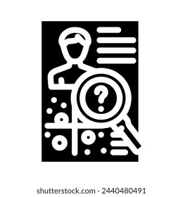 ux ui design glyph icon vector. user research ux ui design sign. ilustración de símbolo aislado