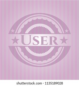 User retro style pink emblem