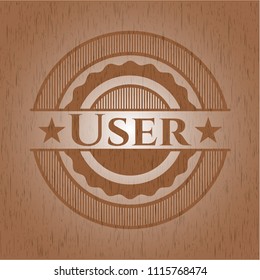 User retro wood emblem