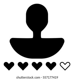 User review icon - Flat design, glyph style icon - Filled black