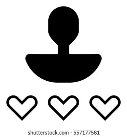 User review icon - Flat design, glyph style icon - Filled black