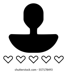 User review icon - Flat design, glyph style icon - Filled black