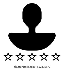 User review icon - Flat design, glyph style icon - Filled black