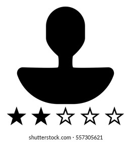 User review icon - Flat design, glyph style icon - Filled black