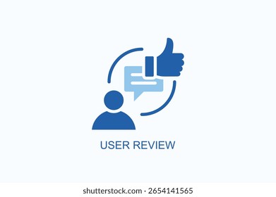 Icono De Revisión De Usuario O Ilustración vectorial Aislada De Logotipo