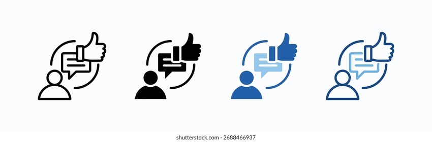 User Review Icon Sheet Multiple Style Collection Isolated Vector