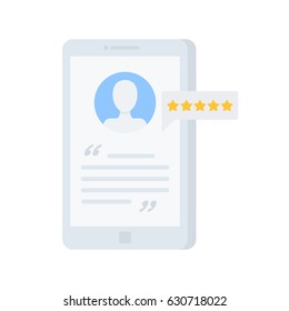 User review vector illustration