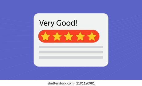 User reviews and feedback concept. User reviews online. Rating stars badges. 5 stars rating. User reviews and feedback concept. Vector illustration.
