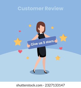 User reviews and feedback concept. User reviews online. Customer feedback review experience rating concept. User client service message. Vector illustration.