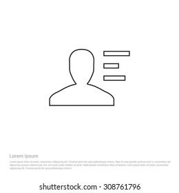 user role Outline Icon, Vector Illustration, Flat pictogram icon