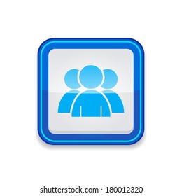 User Rounded Corner Vector Blue Web Icon Button