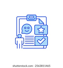 User Satisfaction Filled Line Icon. linear style sign for mobile concept and web design. Outline vector icon.