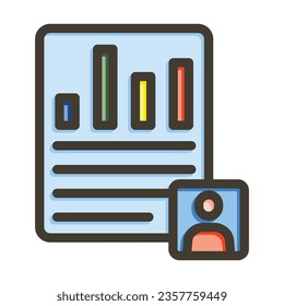 User Scenarios Vector Thick Line Filled Colors Icon For Personal And Commercial Use.
