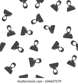 User seamless pattern. Vector illustration for backgrounds