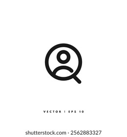 User Search Icon. Editable Stroke
