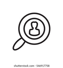 user search icon illustration isolated vector sign symbol