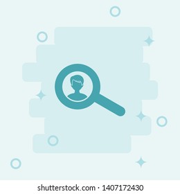 User Search Icon. Simple icon, blue colored icon illustration.