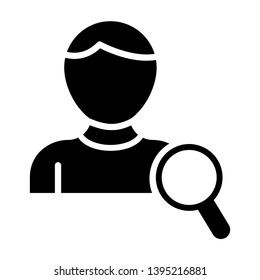 user search vector glyph flat icon