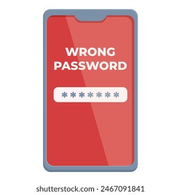 User secure wrong password icon cartoon vector. Network storage. Mistake hand
