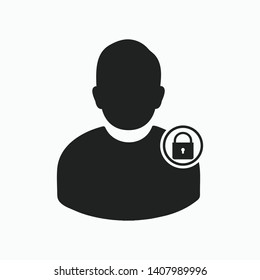 User security icon. Flat style vector EPS.