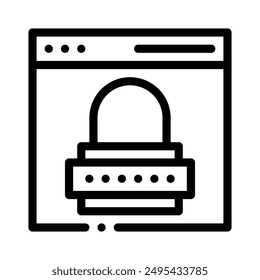 icono de seguridad de usuario con contorno de estilo