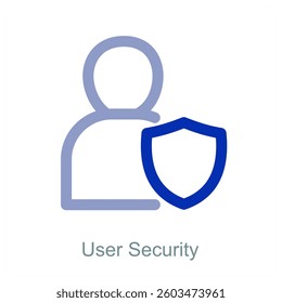 User Security and profile icon concept