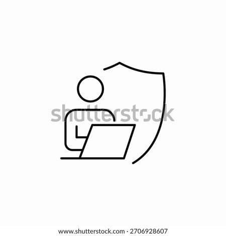 user security protected icon sign vector