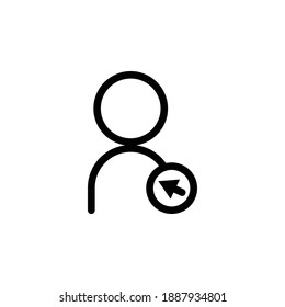 User select icon. admin symbols. Editable stroke. Simple illustration mobile concept and web design. Design template vector